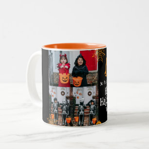 Boo-Kürbiskürbis-Jack-o-Laterne Halloween FotoColl Zweifarbige Tasse