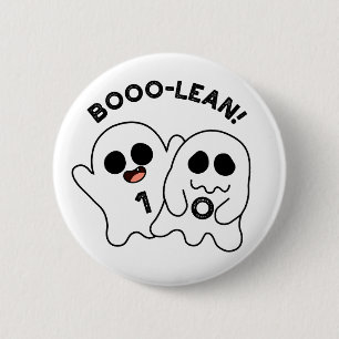 Boo-lean Funny Computer Ghost Boolean Pun Button