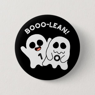Boo-lean Funny Computer Ghost Boolean Pun Dark BG Button