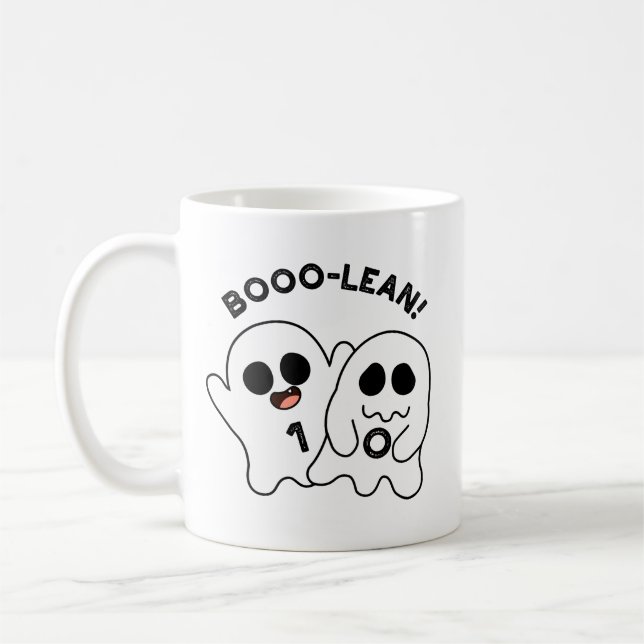 Boo-lean Funny Computer Ghost Boolean Pun Kaffeetasse (Links)
