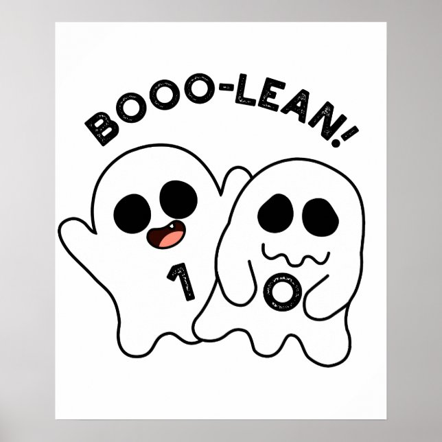 Boo-lean Funny Computer Ghost Boolean Pun Poster (Vorne)