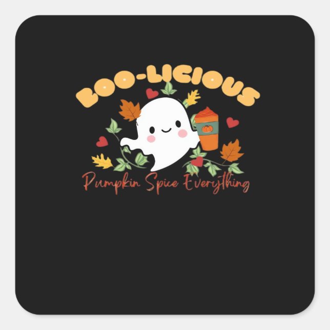 Boo-licious Pumpkin Gewürze alles Wesentliche Quadratischer Aufkleber (Vorderseite)