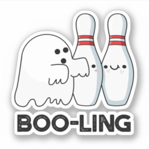 Boo-ling Funny Halloween Bowling Ghost Pun Aufkleber