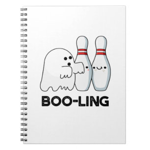 Boo-ling lustiger Halloween-Bowling-Geist-Pun Notizblock
