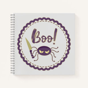 Boo lustige Halloween-Spielmesser-Hand Notizbuch