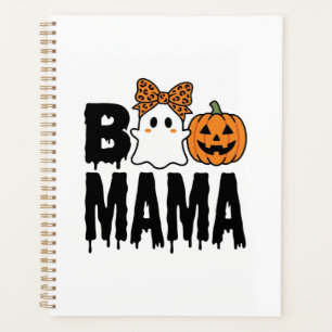 Boo Mama Halloween-Geist-Kürbis-Bogen-Design Planer
