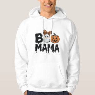 Boo Mama Halloween-Geist-Kürbis-Mama-Shirt-Design_ Hoodie