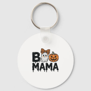 Boo Mama Halloween-Geist-Kürbis-Mama-Shirt-Design_ Schlüsselanhänger