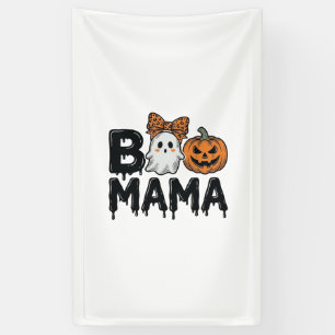 Boo Mama Halloween-Geist-Kürbis-Mutter-Shirt-Desig Banner