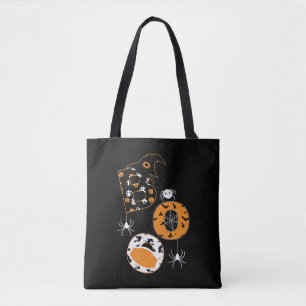 Boo-Maske Spinnenhexen-Kürbismuster Tasche