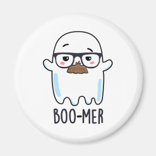 Boo-mer Funny Funny Middle Aged Ghost Pun Magnet