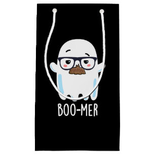 Boo mer Funny Middle Aged Ghost Pun Dark BG Kleine Geschenktüte