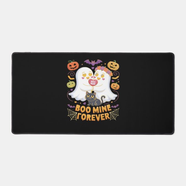 Boo Mine Forever Mignonne Fantômes Noir Chat Aimer (Recto)