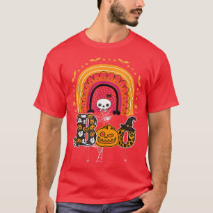 Boo mit Spinnen und Rotzhut Halloween Rainbow 2 T-Shirt