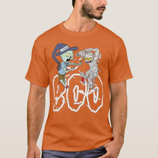 Boo mit Zombie-Hexenhut, Spinnen und Fledermäusen T-Shirt