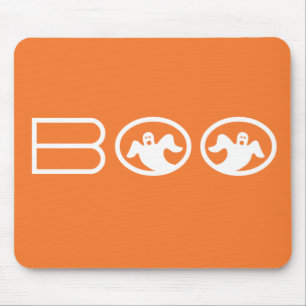 Boo Mousepad, Orange und Weiß Mousepad