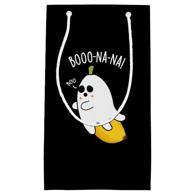 Boo-nana Funny Ghost Banana Pun Dark BG Kleine Geschenktüte (Vorderseite)