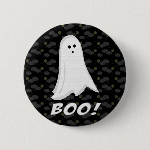 Boo, Niedlich Ghost Black und White Button