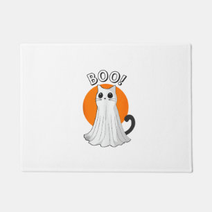 Boo Niedlich Ghost Cat Halloween Moon Spooky Kitty Fußmatte