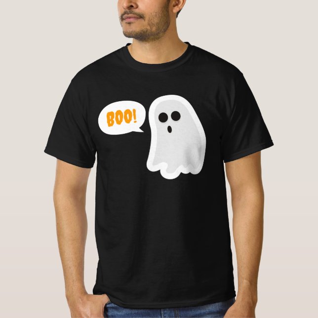 BOO! Niedlich Ghost Halloween T - Shirt (Vorderseite)