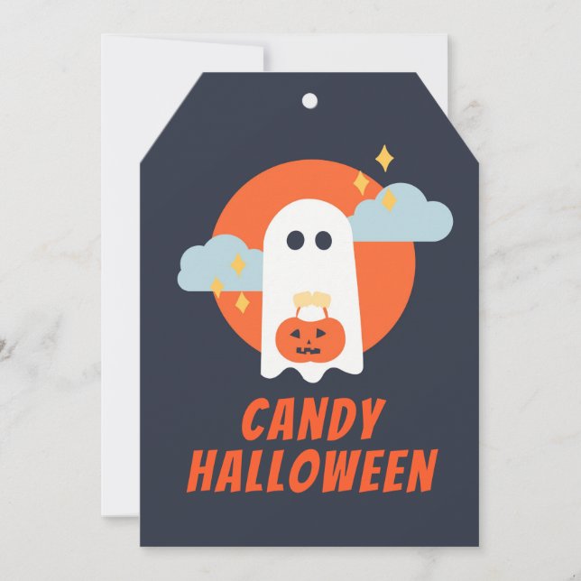 Boo Niedlich Ghosts Candy halloween Card (Vorderseite)
