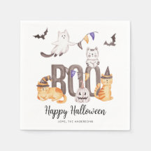 Boo Niedlich Happy Halloween Katzen Geister Kid's 