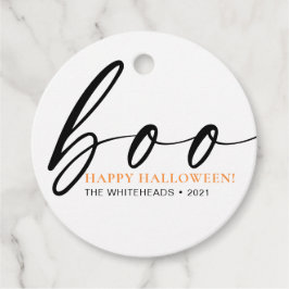 Boo Niedlich Happy Halloween White Geschenkanhänger