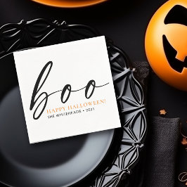 Boo Niedlich Happy Halloween White Serviette