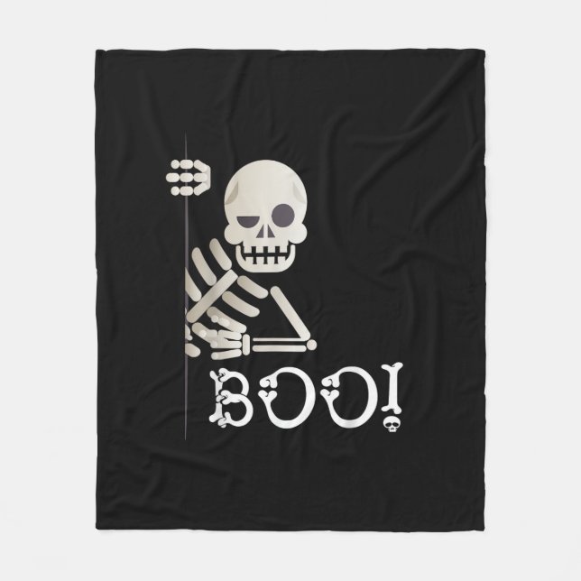 Boo! Niedlich Hiding Peekaboo Beängstigend Kids Ha Fleecedecke (Vorderseite)