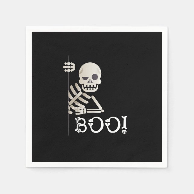 Boo! Niedlich Hiding Peekaboo Beängstigend Kids Ha Serviette (Vorderseite)