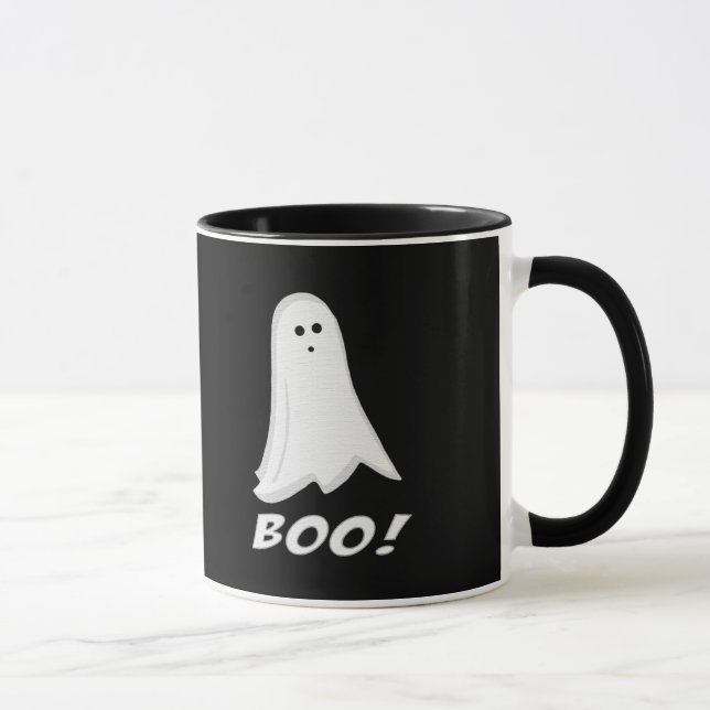 Boo! Niedliche Halloween-Geist-Halloween-Tasse Tasse (Rechts)