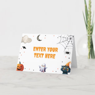 Boo Niedliche Halloween Ghost Food Label Geburtsta Dankeskarte