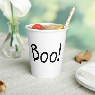 Boo niedliche handschriftliche Typografie Hallowee Pappbecher