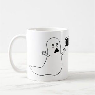 Boo! Niedlicher erschrockener Geist-Cartoon Kaffeetasse