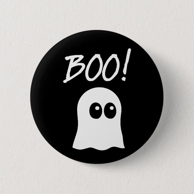 Boo ! Niedliches Ghost Button (Vorderseite)
