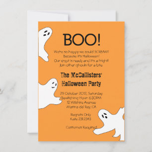 BOO! Niedliches nicht Beängstigendes Halloween-Par Einladung