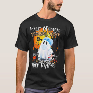 Boo Nurse Half Medical Technologist Half Vampire H T-Shirt