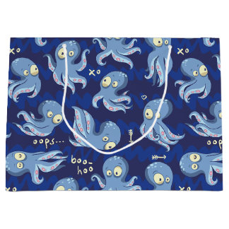 Boo Octopus Blue Kids Bekleidung & Dekoration Große Geschenktüte