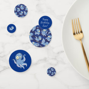 Boo Octopus Blue Kids Bekleidung & Dekoration Konfetti