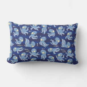 Boo Octopus Blue Kids Bekleidung & Dekoration Lendenkissen