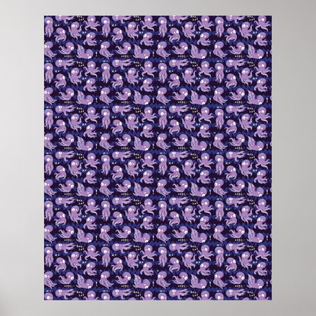 Boo Octopus mignon Violet Enfants Vêtements & Déco (Devant)
