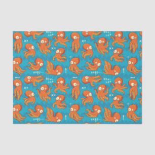 Boo Octopus Niedlich Orange Kids Bekleidung & Deko Seidenpapier