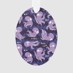 Boo Octopus Niedliche Lila Kinder Kleidung & Dekor Ornament