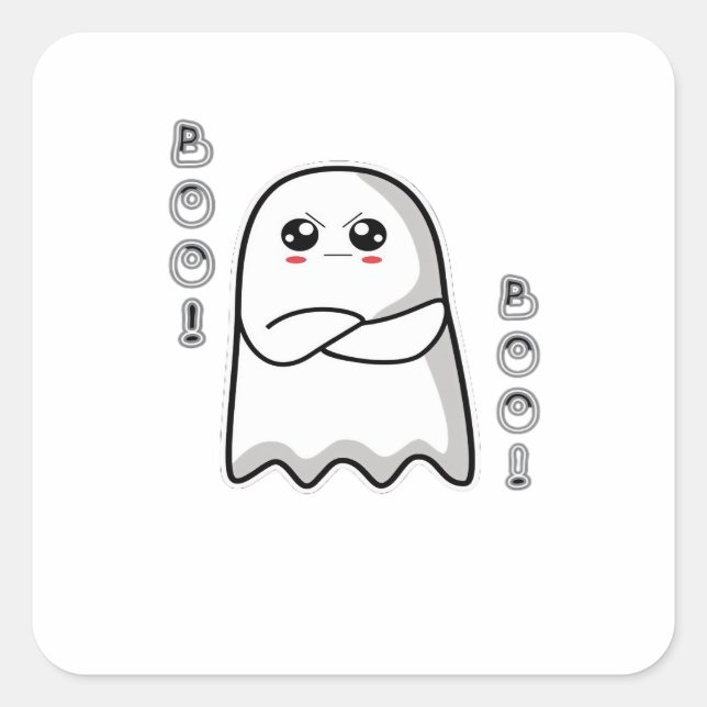 Boo Of Disapproval Classic Retro Quadratischer Aufkleber (Vorderseite)