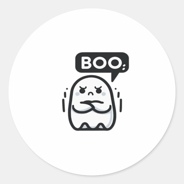 Boo Of Disapproval Funny Quote Runder Aufkleber (Vorderseite)
