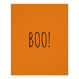 Boo-Orange-Spookie-Typografie lustig niedliches Ha Poster