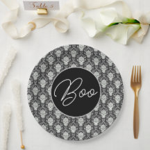 Boo! Papierplatte für gotische Schädelleder