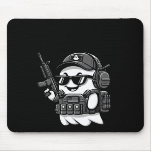 Boo Pew Tactical Ghost Kostüm Gun Lover Halloween Mousepad