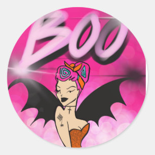 Boo Pink Rotzunge Aufkleber