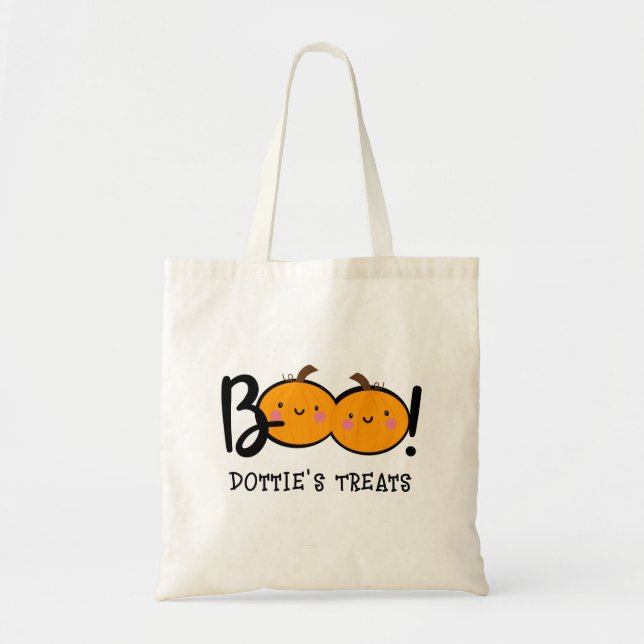 Boo Pumpkin Halloween Trick oder Treat Bag / Boo B Tragetasche (Vorne)